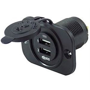 Twin Port USB Power Supply 2.4AMP Panel Mount (CL.9/AS234)